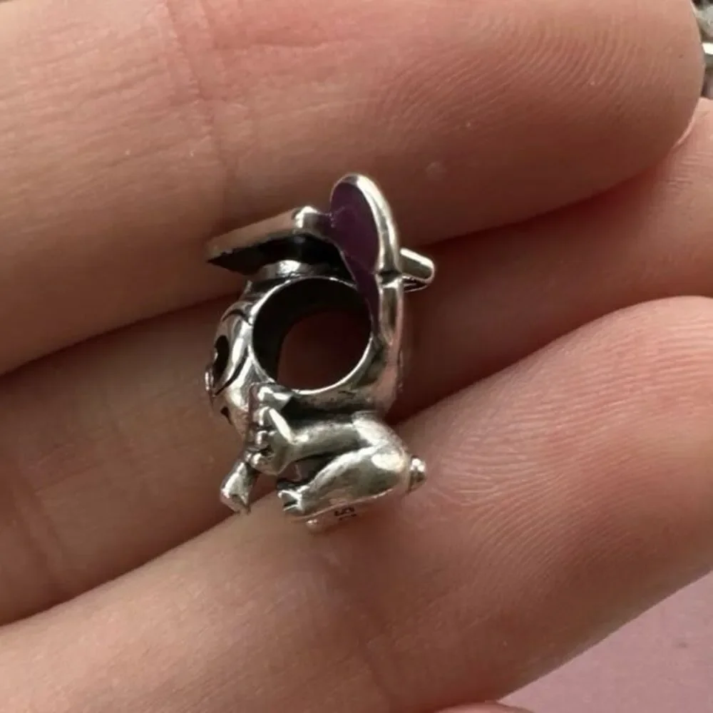 NWOT Stitch Graduation Silver Pandora FIT Charm